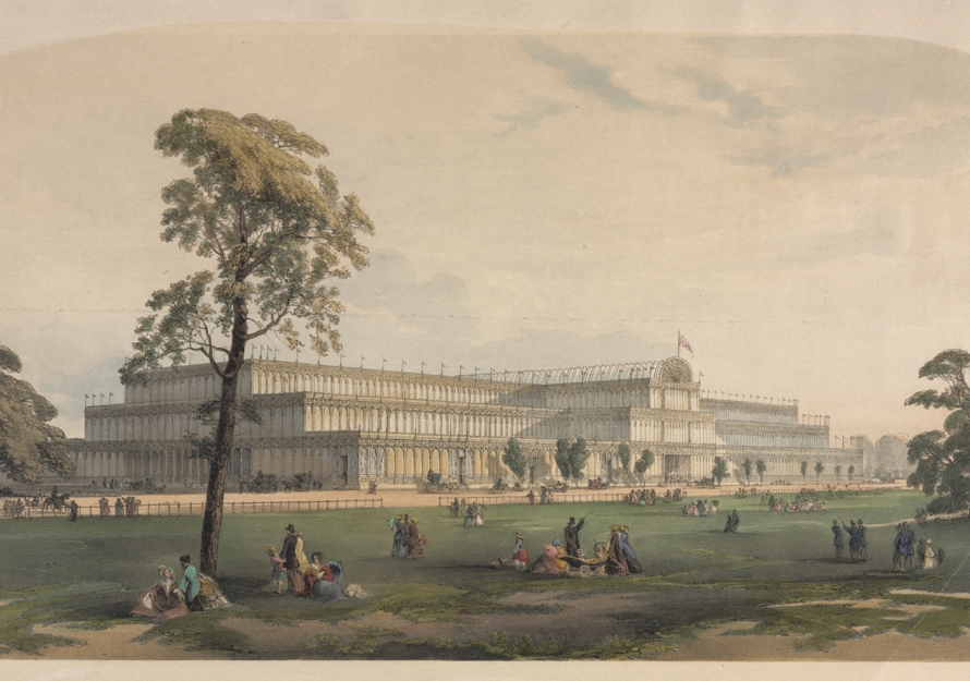 Litografi av The Crystal Palace.