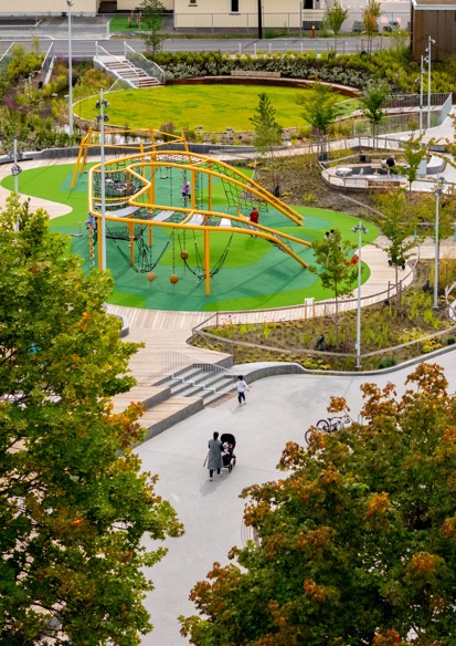 Oversiktsfoto av Skårerparken.